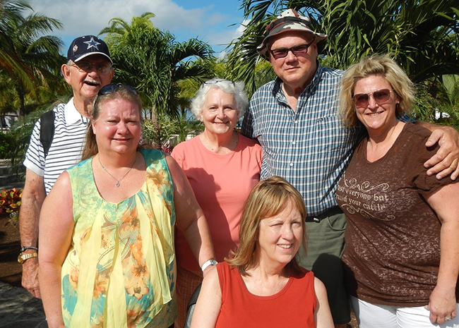 Seth and his family about to take a taxi excursion in Cozumel.